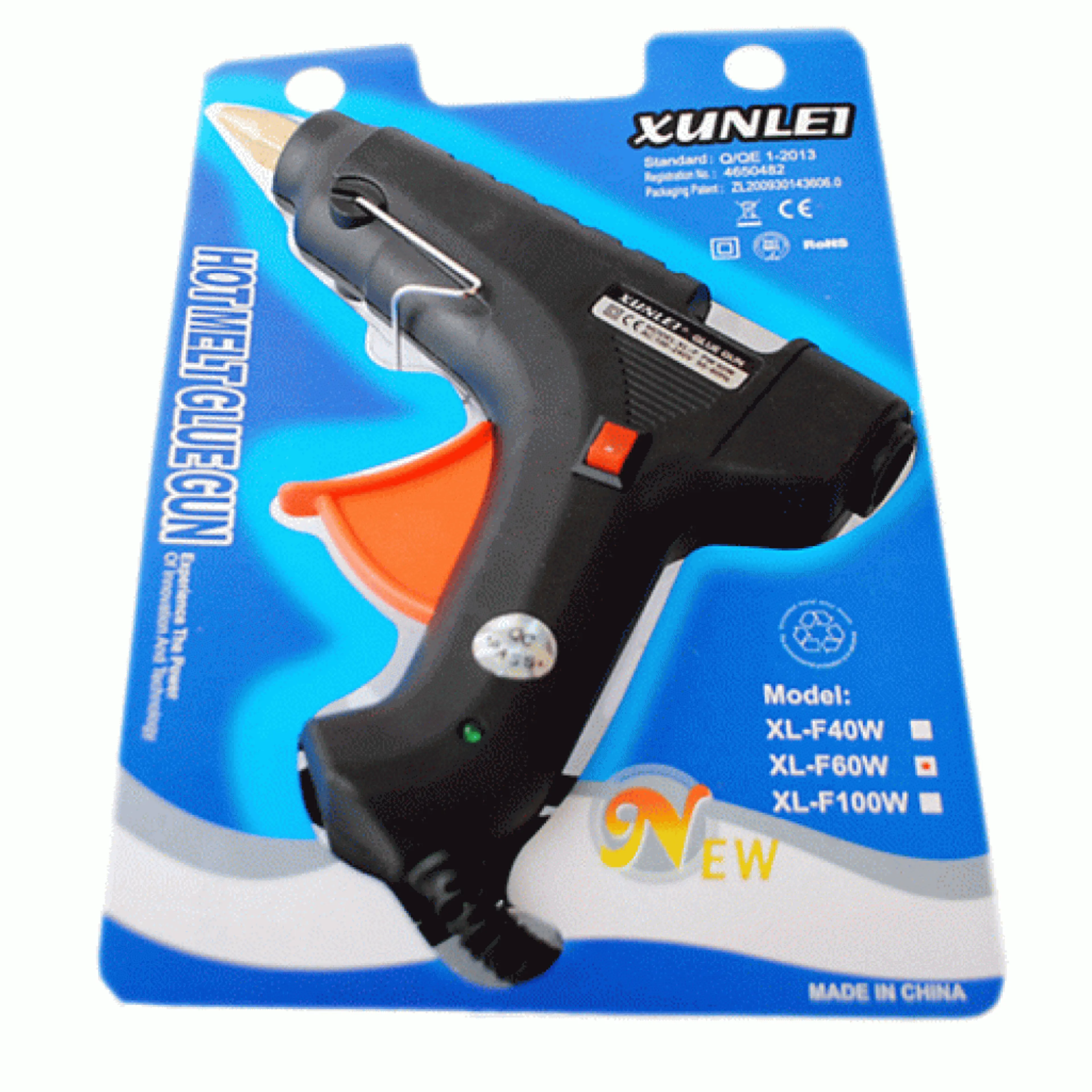 Силиконов пистолет за топло лепене HUNLEI 60W