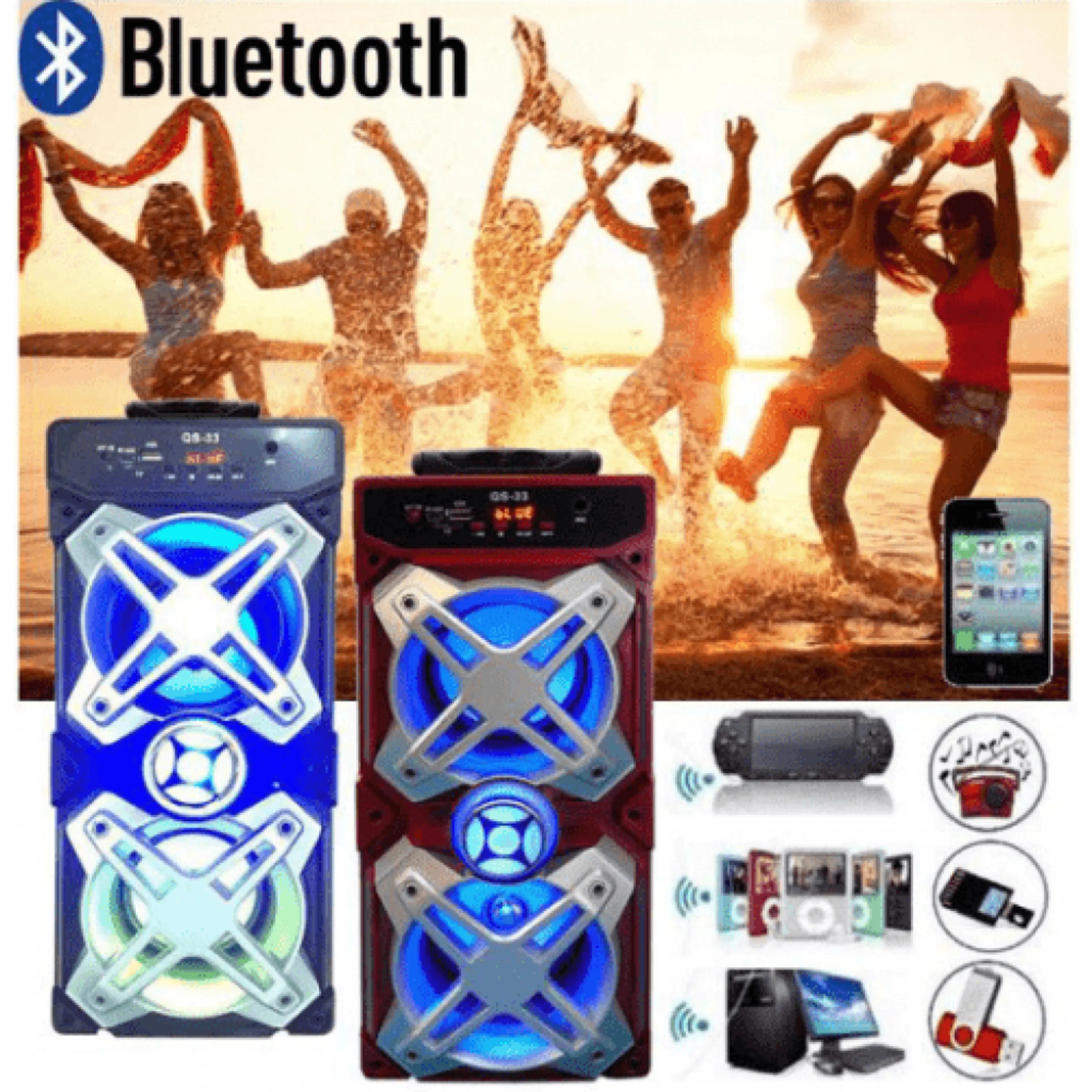 BLUETOOTH Преносима Караоке Тонколона