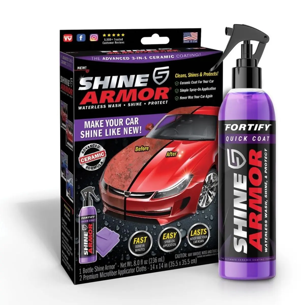 ✅Керамична вакса за автомобили - Shine Armor