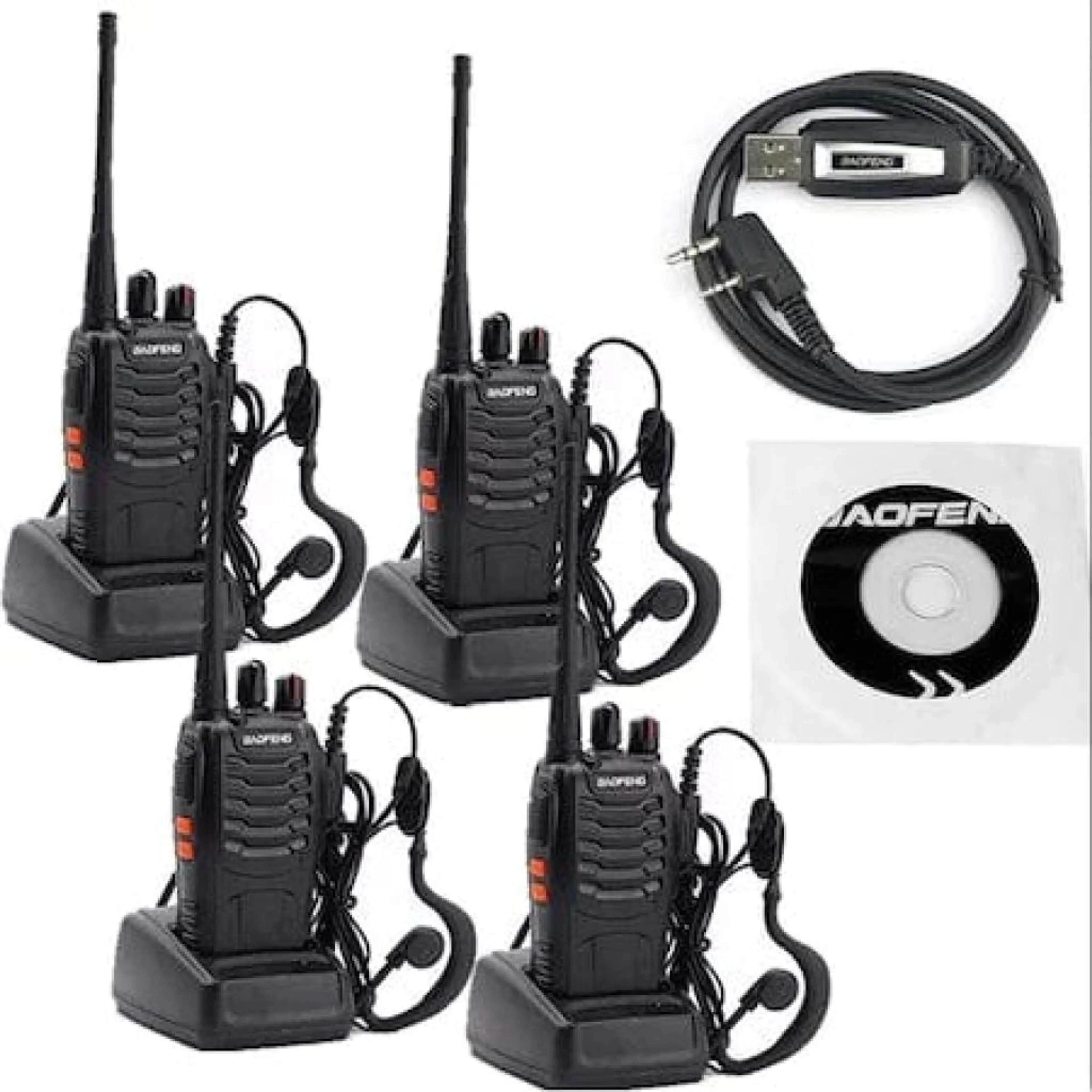 Комплект 4 бр. Радиостанция baofeng talkie bf-888s, uhf 400-470mhz, 16ch