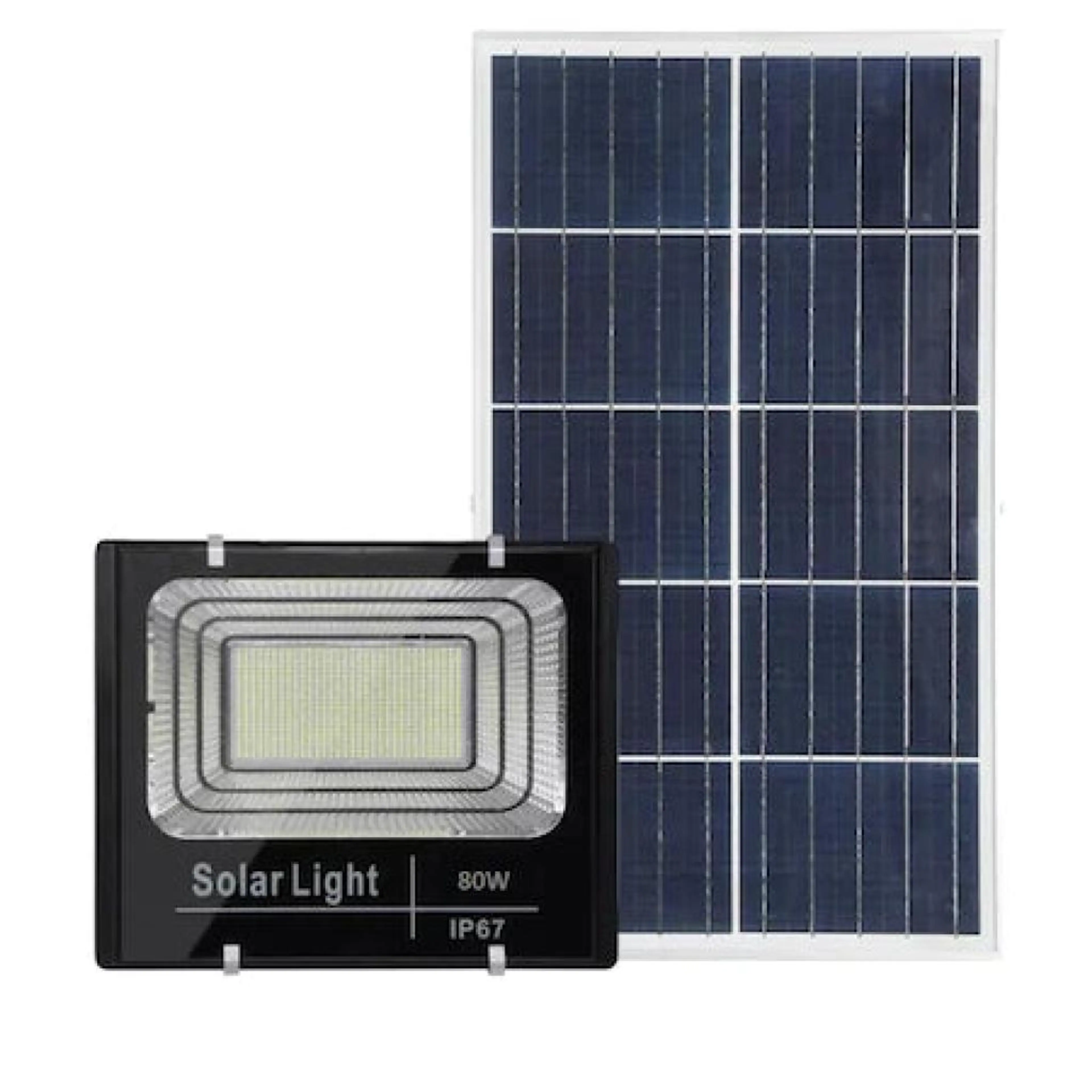 LED прожектор, 80W, Отделен панел, Дистанционно управление, IP67, 5 режима на работа