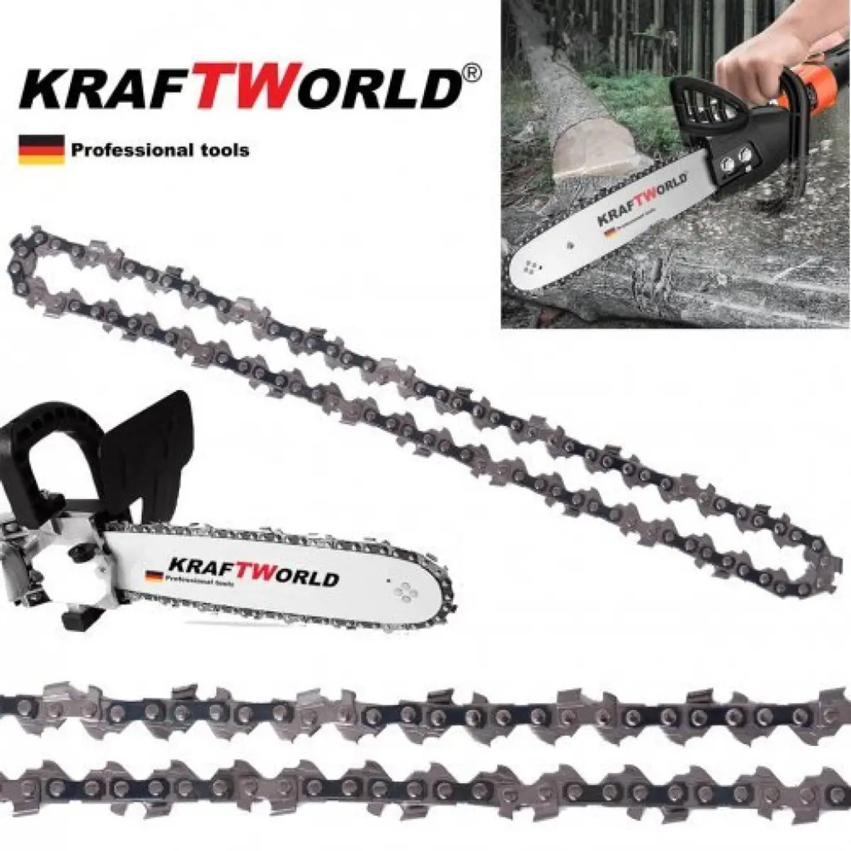 Резервна Верига за Приставка кастрачка KraftWorld - верига за ъглошлайф