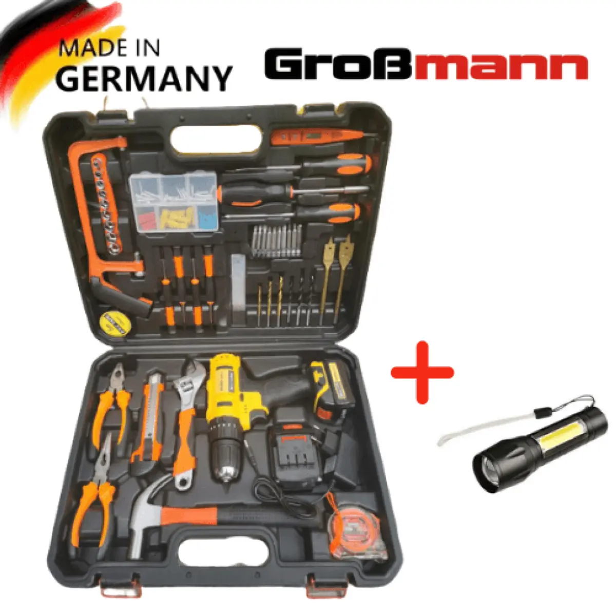 Винтоверт + подарък usb фенер grossmann 24v, 5.0 ah
